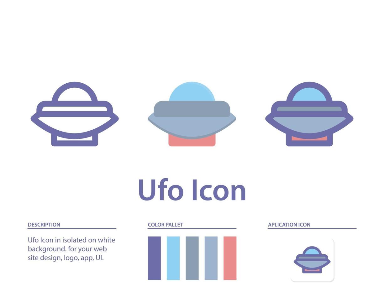 UFO-Symbol isoliert auf weißem Hintergrund. für Ihr Website-Design, Logo, App, UI. Vektorgrafiken Illustration und bearbeitbarer Strich. eps 10. vektor