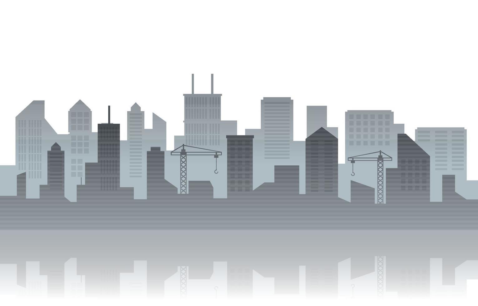 Stadt Gebäude Stadtbild Skyline Business weißen Hintergrund Illustration vektor