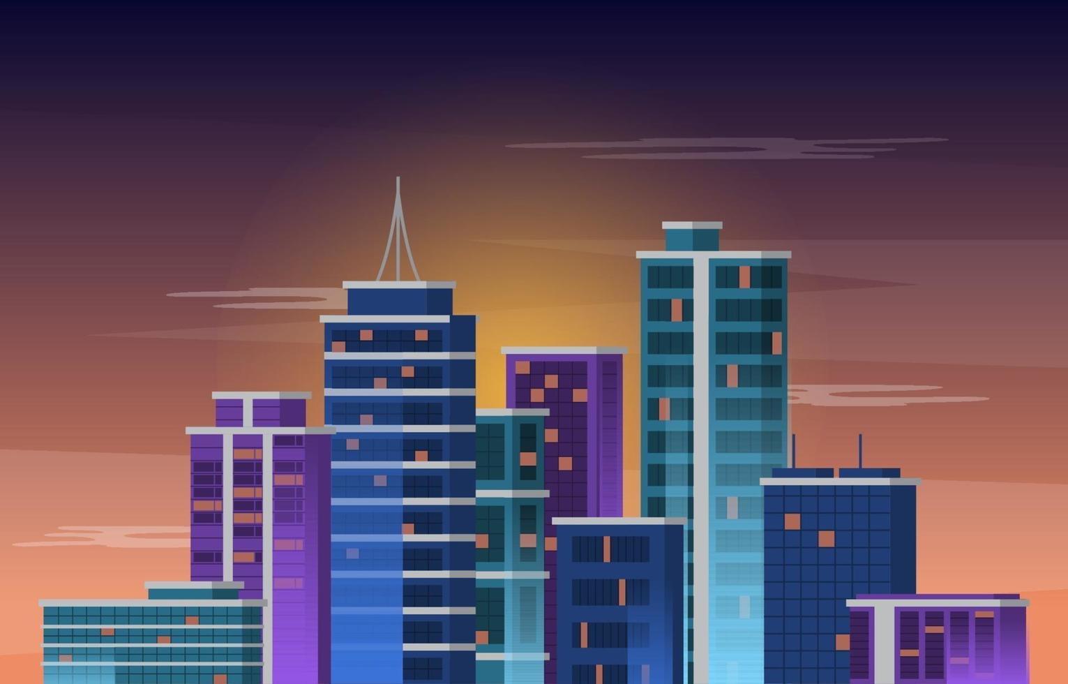 sky city byggnadskonstruktion cityscape skyline affärsillustration vektor