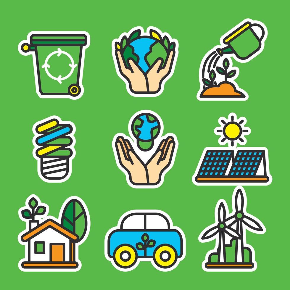 Earth Day Icon-Konzept vektor