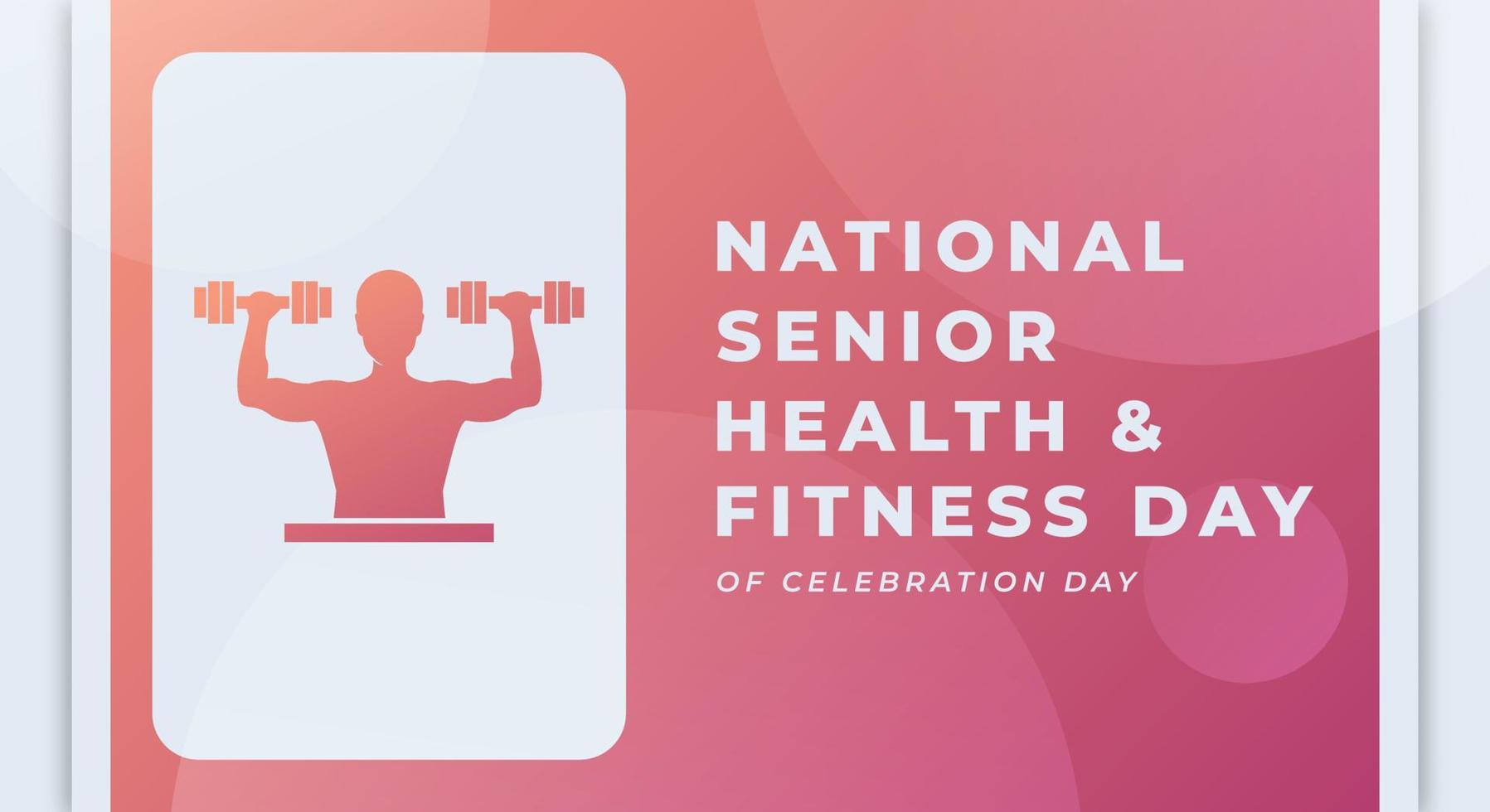 glücklich Senior Gesundheit und Fitness Tag Feier Vektor Design Illustration zum Hintergrund, Poster, Banner, Werbung, Gruß Karte
