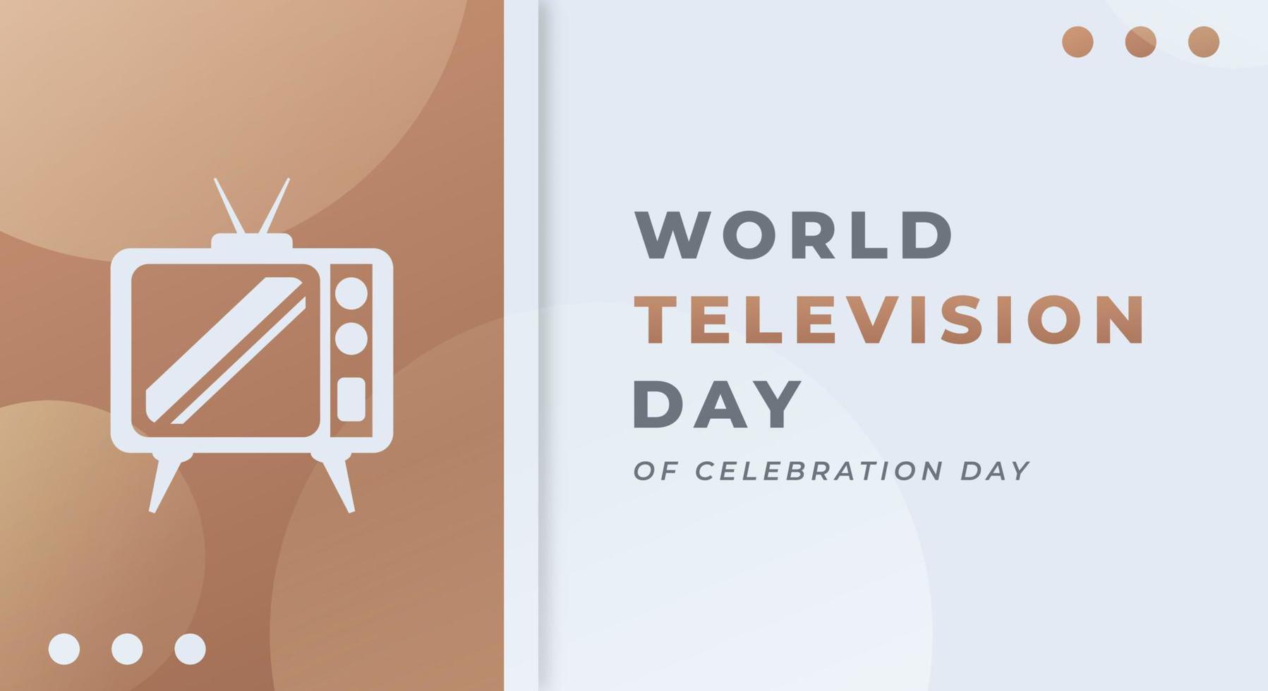 glücklich Welt Fernsehen Tag Feier Vektor Design Illustration zum Hintergrund, Poster, Banner, Werbung, Gruß Karte