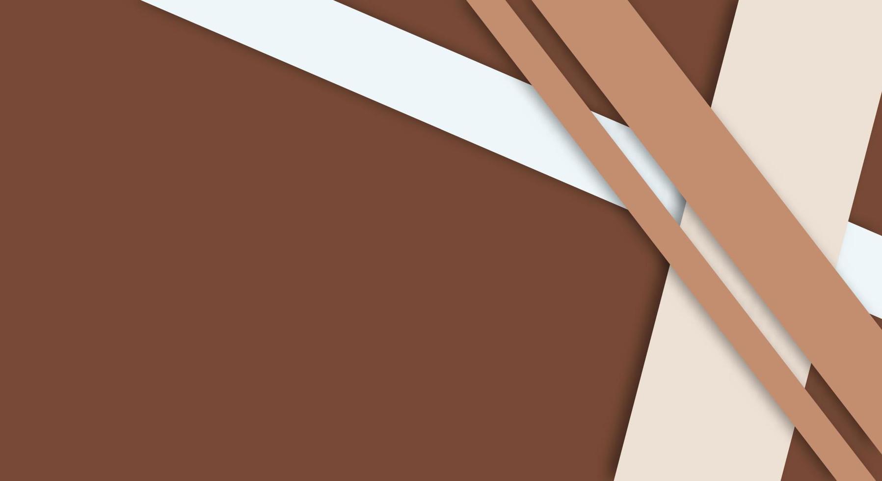 papperssår bakgrund geometrisk överlappning skikten med Ränder brun och vit Färg med kopia Plats vektor