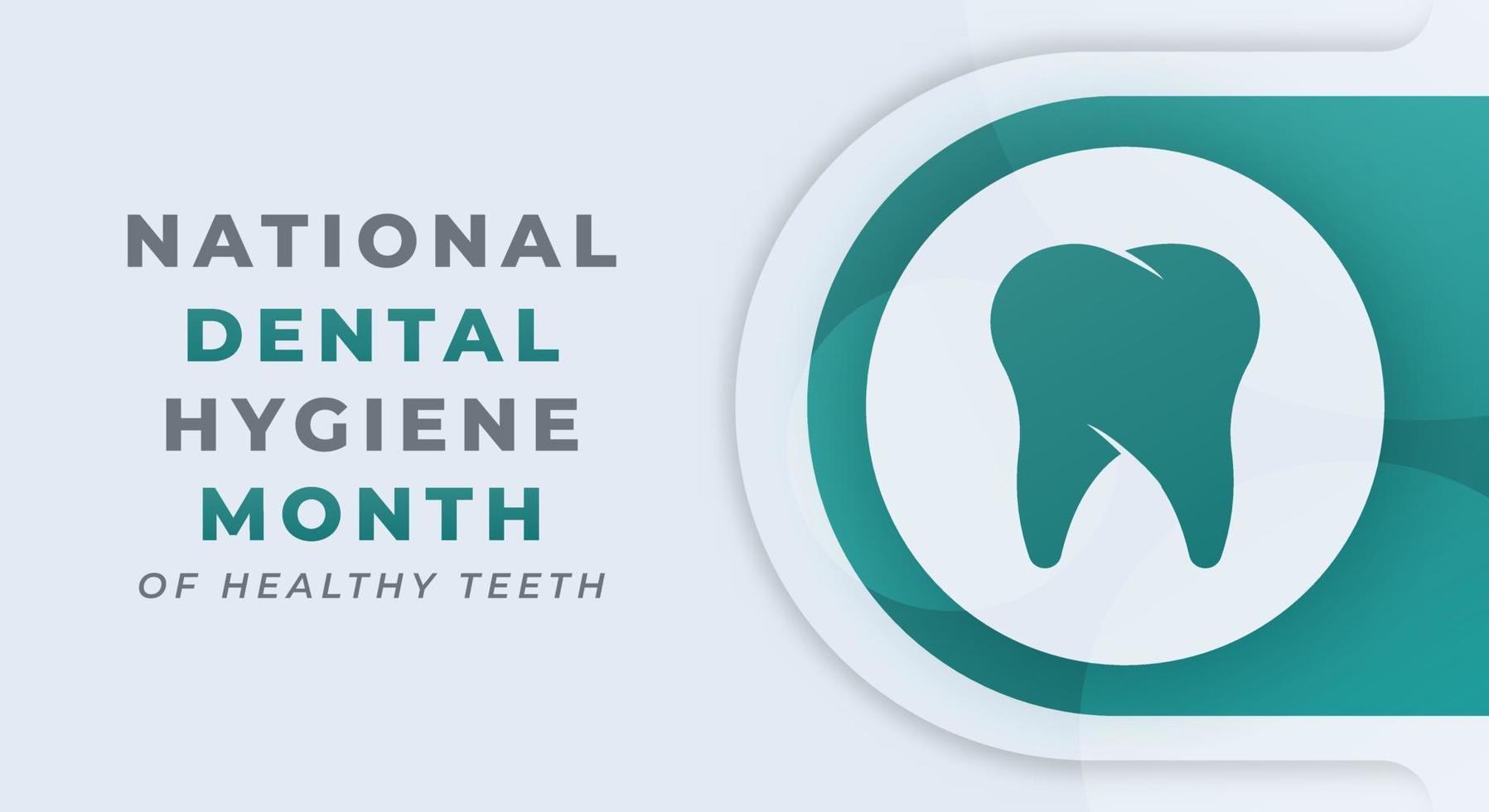 Lycklig nationell dental hygien månad firande vektor design illustration för bakgrund, affisch, baner, reklam, hälsning kort