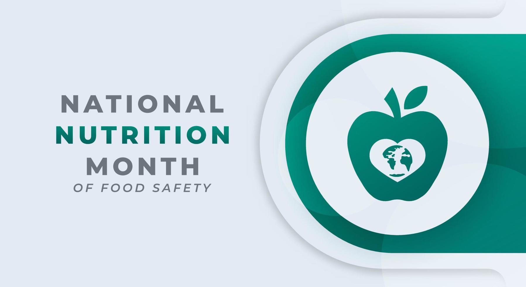 glücklich National Ernährung Monat Feier Vektor Design Illustration zum Hintergrund, Poster, Banner, Werbung, Gruß Karte