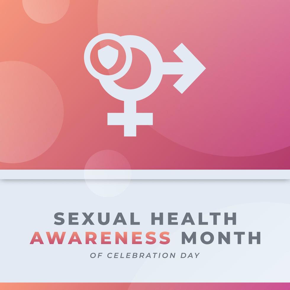 glücklich Sexual- Gesundheit Bewusstsein Monat Feier Vektor Design Illustration zum Hintergrund, Poster, Banner, Werbung, Gruß Karte