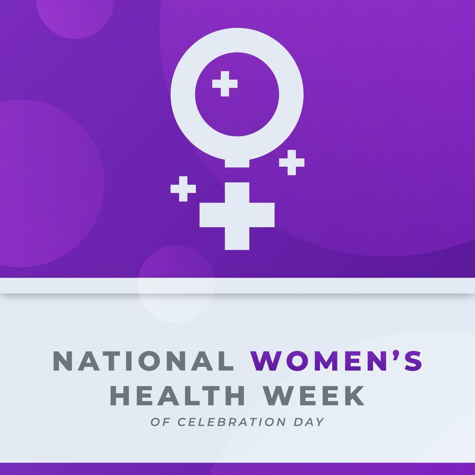 glücklich National Damen Gesundheit Woche Feier Vektor Design Illustration zum Hintergrund, Poster, Banner, Werbung, Gruß Karte