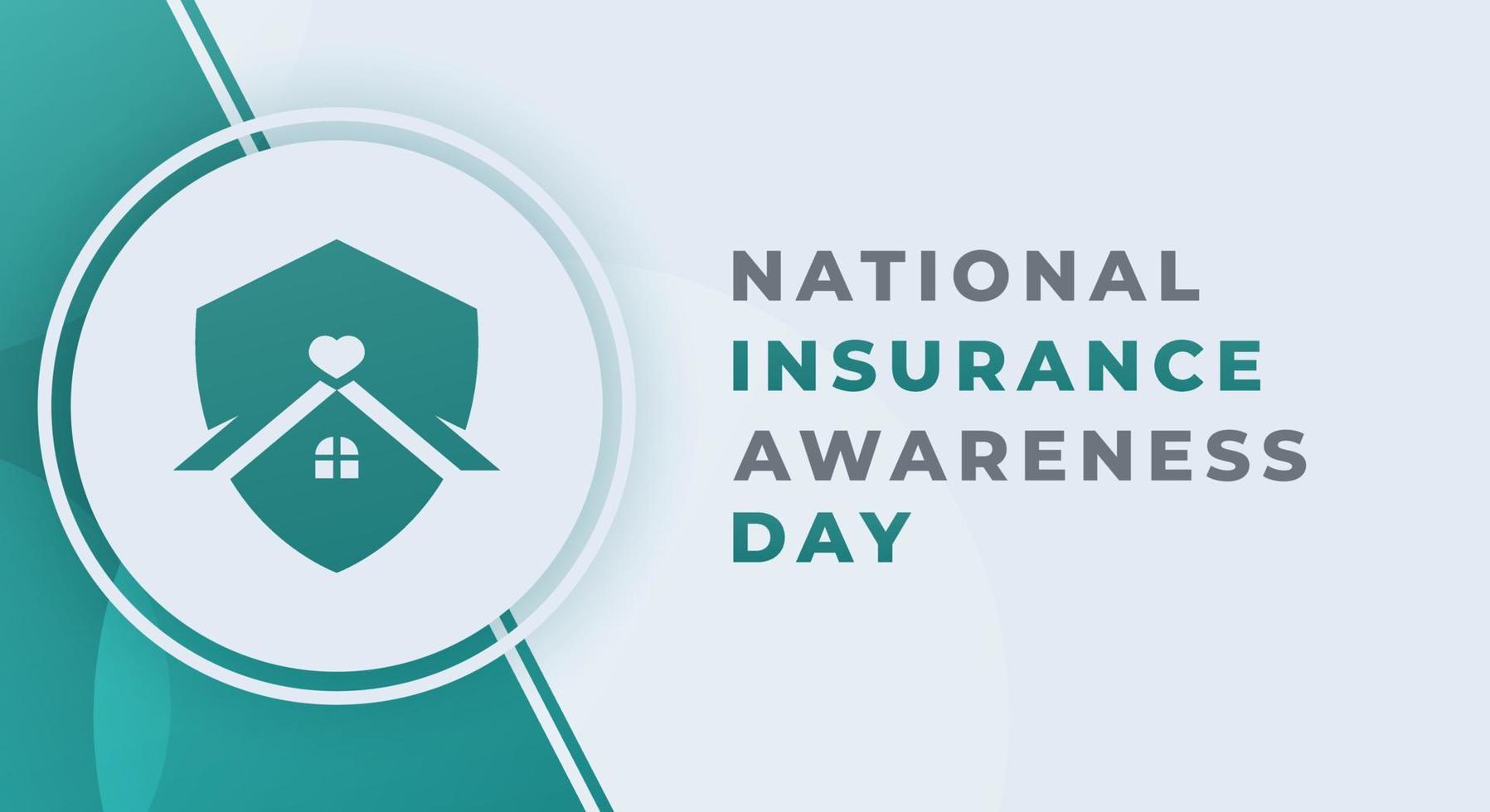 Happy National Insurance Awareness Day Juni Feier Vektor Design Illustration. vorlage für hintergrund, poster, banner, werbung, grußkarte oder druckgestaltungselement