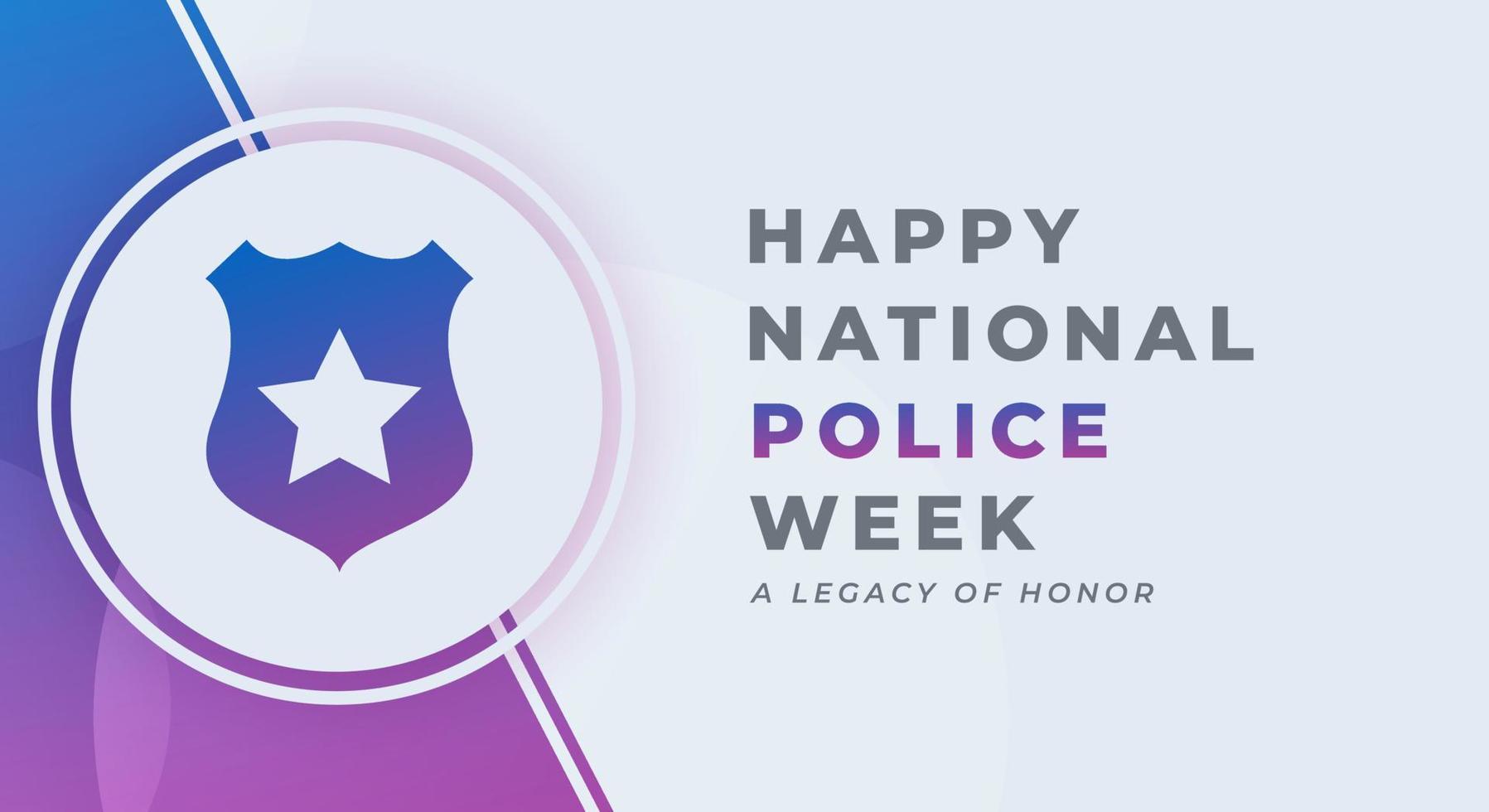 Lycklig nationell polis vecka firande vektor design illustration för bakgrund, affisch, baner, reklam, hälsning kort