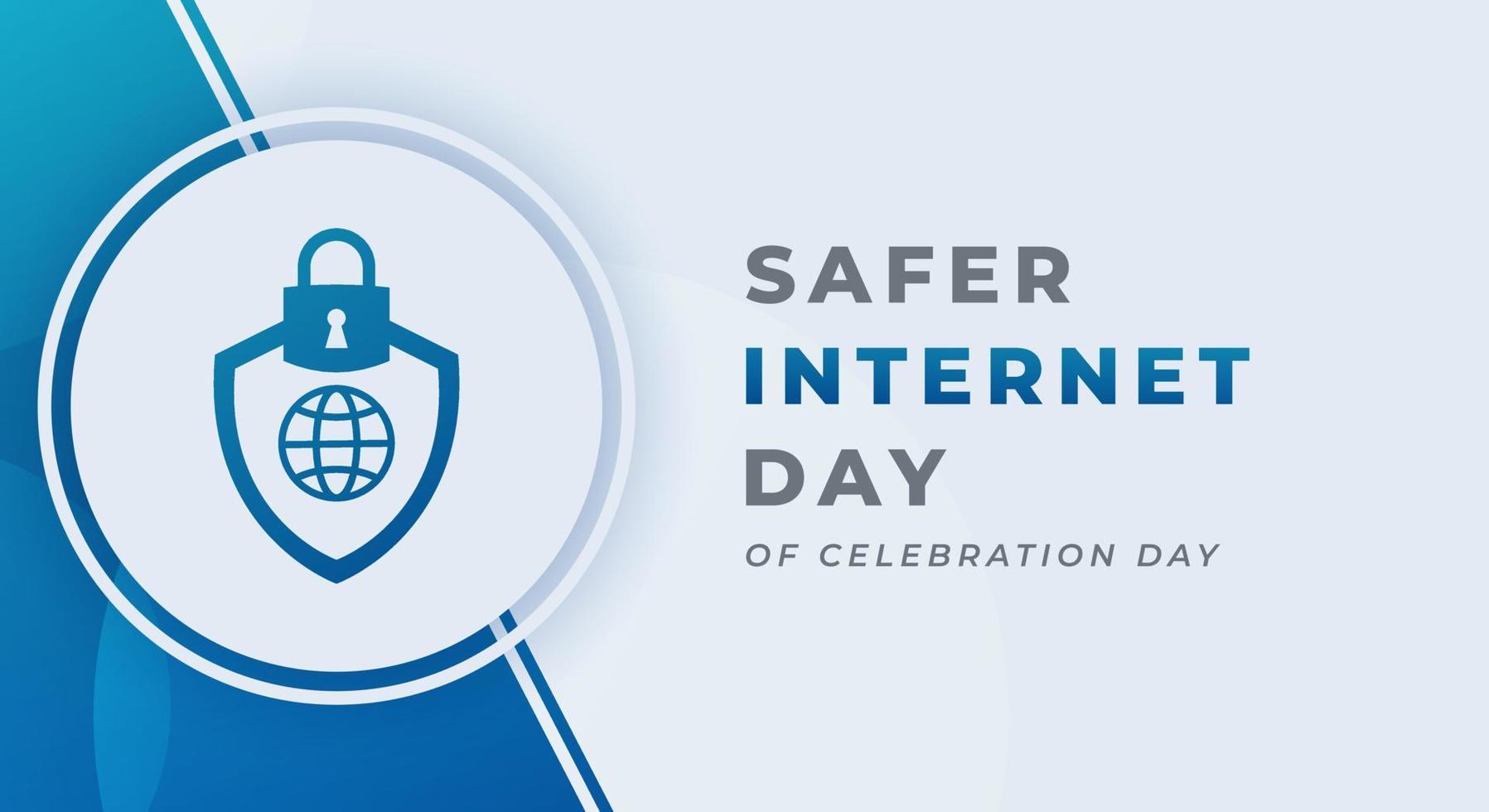 glücklich sicherer Internet Tag Feier Vektor Design Illustration zum Hintergrund, Poster, Banner, Werbung, Gruß Karte