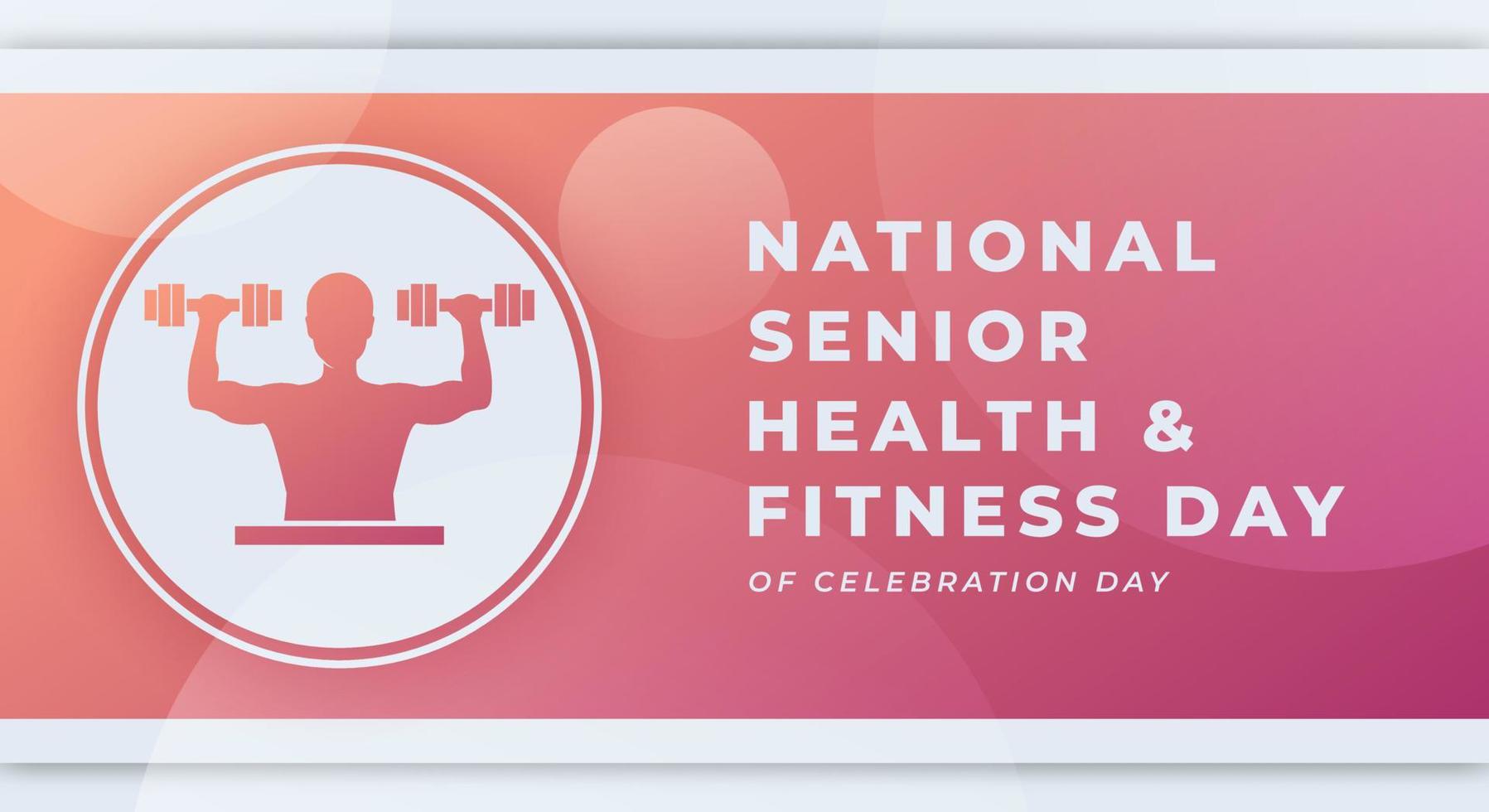 glücklich Senior Gesundheit und Fitness Tag Feier Vektor Design Illustration zum Hintergrund, Poster, Banner, Werbung, Gruß Karte