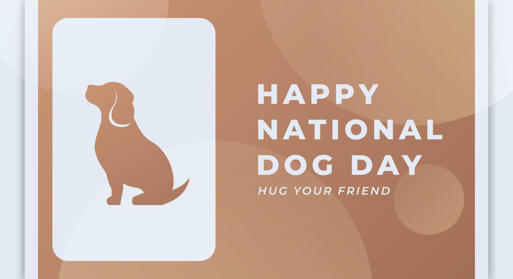 Lycklig nationell hund dag augusti firande vektor design illustration. mall för bakgrund, affisch, baner, reklam, hälsning kort eller skriva ut design element