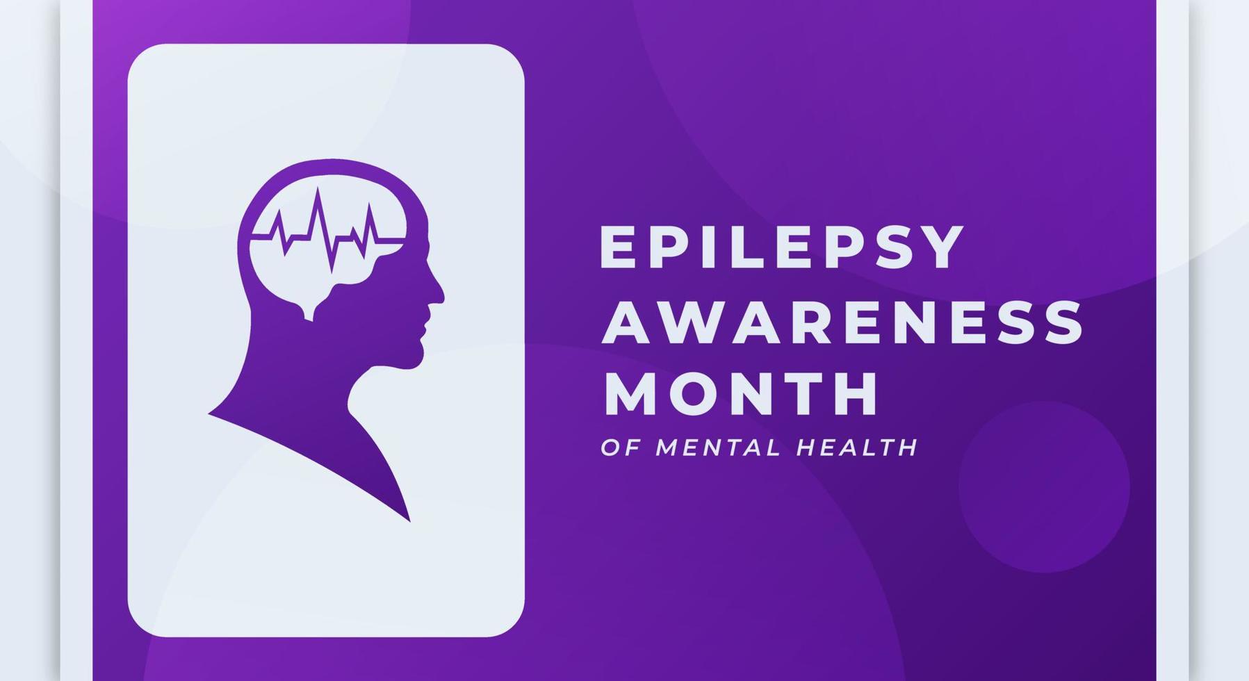 epilepsi medvetenhet månad firande vektor design illustration för bakgrund, affisch, baner, reklam, hälsning kort