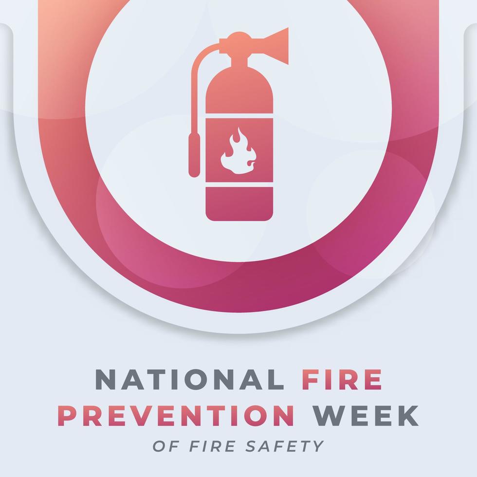 glücklich National Feuer Verhütung Woche Feier Vektor Design Illustration zum Hintergrund, Poster, Banner, Werbung, Gruß Karte