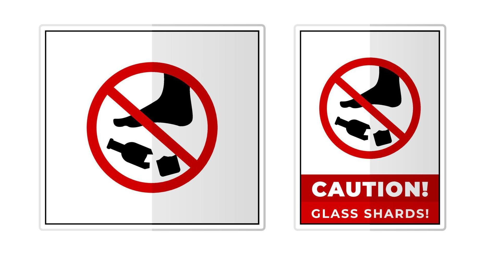 fara glas skärvor varning tecken märka symbol ikon vektor illustration