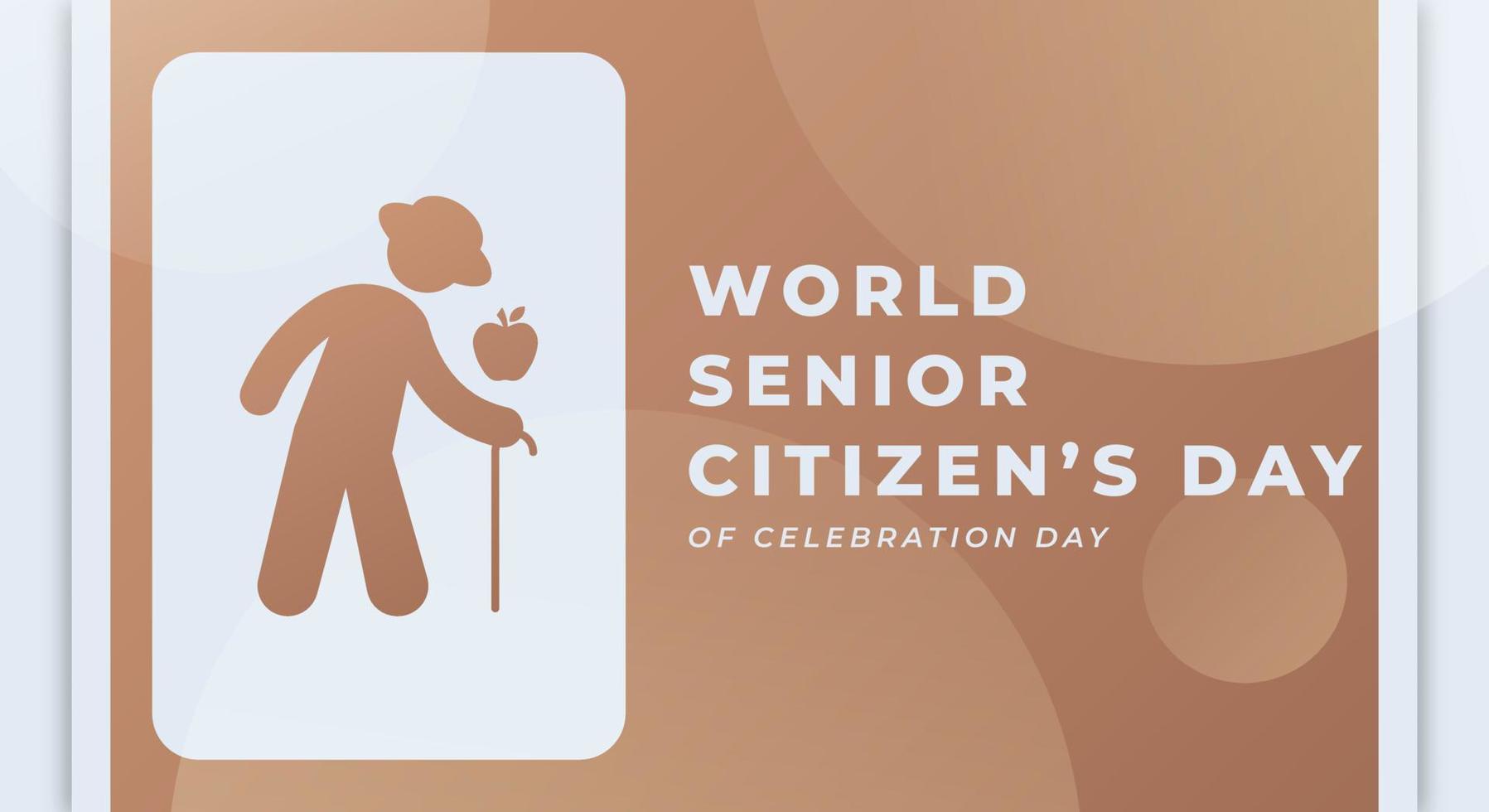 Lycklig de värld senior medborgarens dag firande vektor design illustration för bakgrund, affisch, baner, reklam, hälsning kort