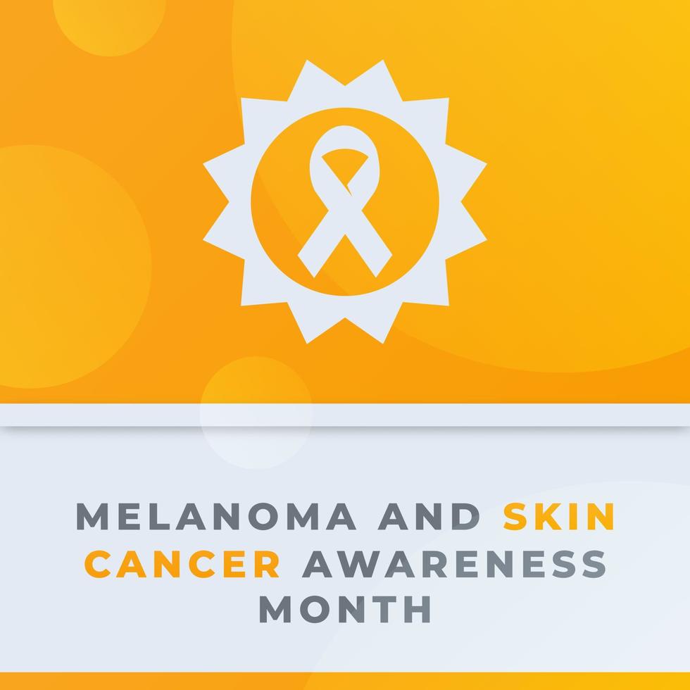 glücklich Melanom und Haut Krebs Bewusstsein Monat Feier Vektor Design Illustration zum Hintergrund, Poster, Banner, Werbung, Gruß Karte