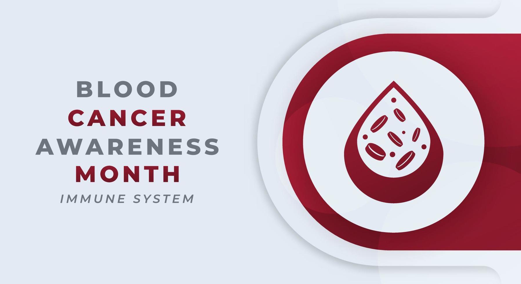 Lycklig blod cancer medvetenhet månad firande vektor design illustration för bakgrund, affisch, baner, reklam, hälsning kort