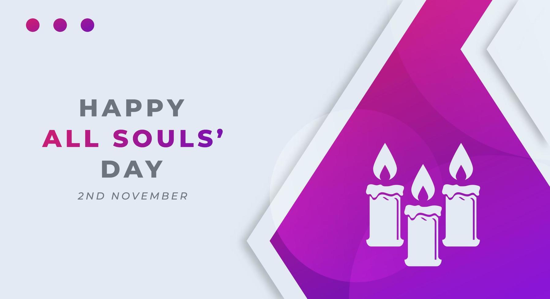 happy all souls' day november feier vektor design illustration. vorlage für hintergrund, poster, banner, werbung, grußkarte oder druckgestaltungselement