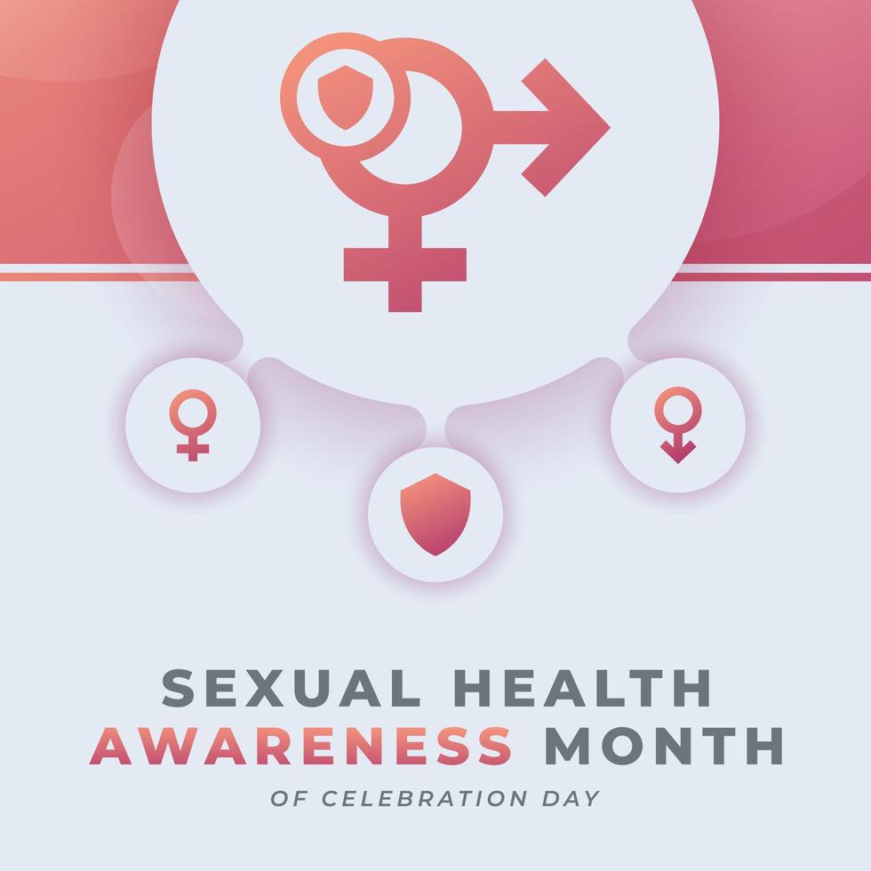 Lycklig sexuell hälsa medvetenhet månad firande vektor design illustration för bakgrund, affisch, baner, reklam, hälsning kort