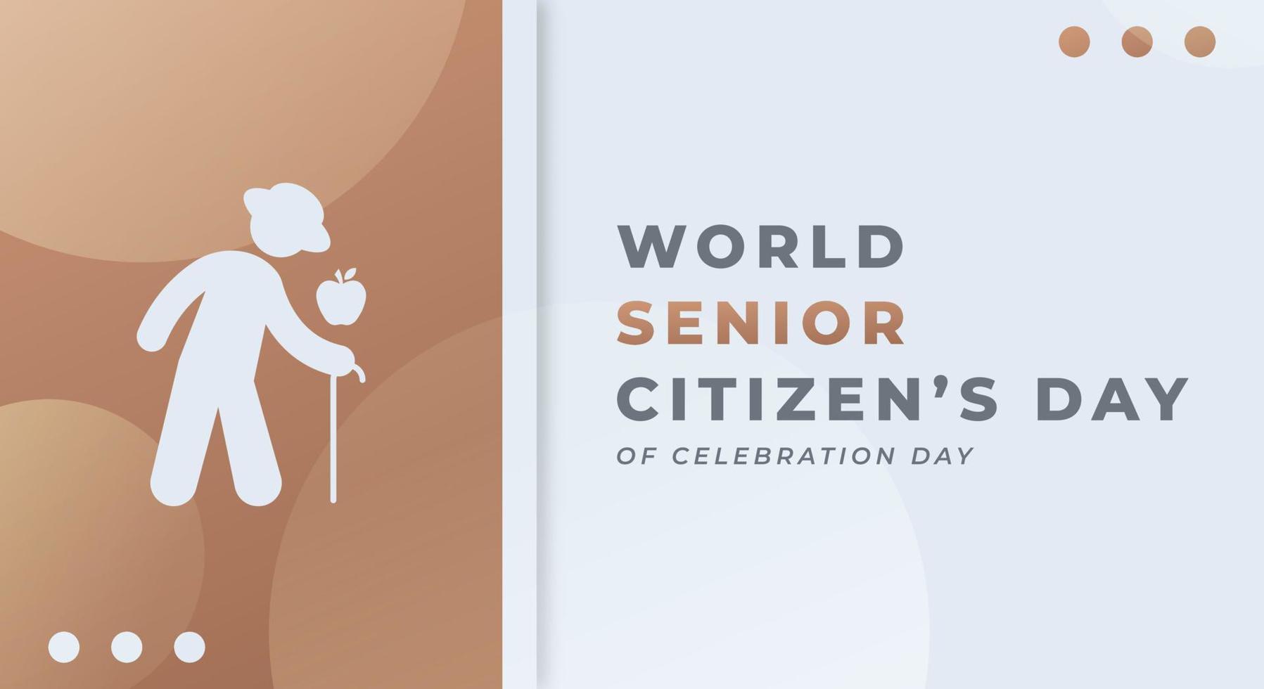 glücklich das Welt Senior Bürger Tag Feier Vektor Design Illustration zum Hintergrund, Poster, Banner, Werbung, Gruß Karte