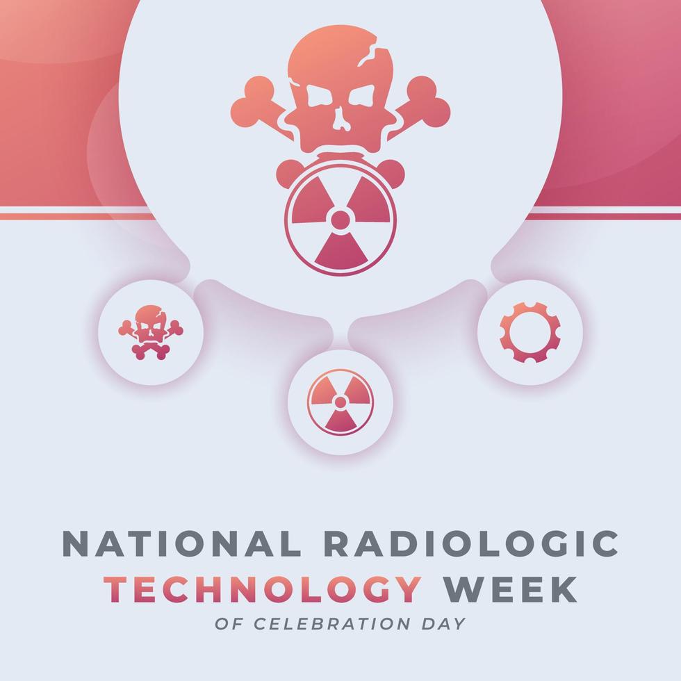 glücklich radiologische Technologie Woche Feier Vektor Design Illustration zum Hintergrund, Poster, Banner, Werbung, Gruß Karte