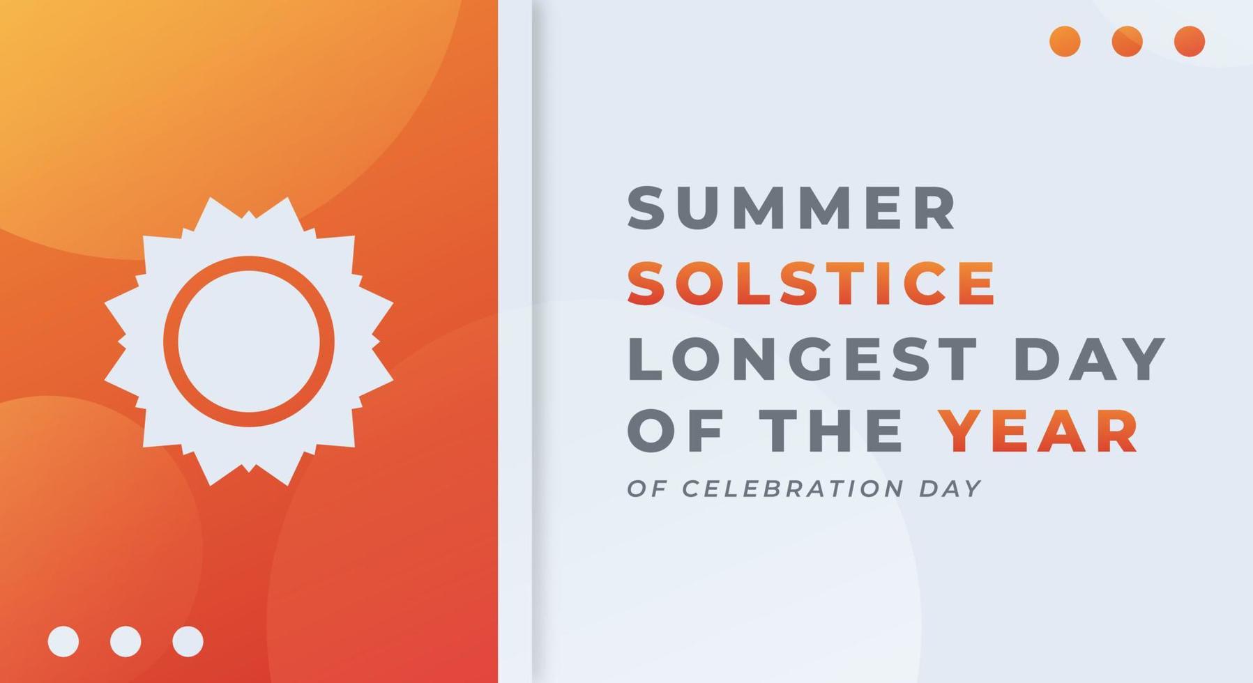 Sommer- Sonnenwende. am längsten Tag von das Jahr Feier Vektor Design Illustration zum Hintergrund, Poster, Banner, Werbung, Gruß Karte