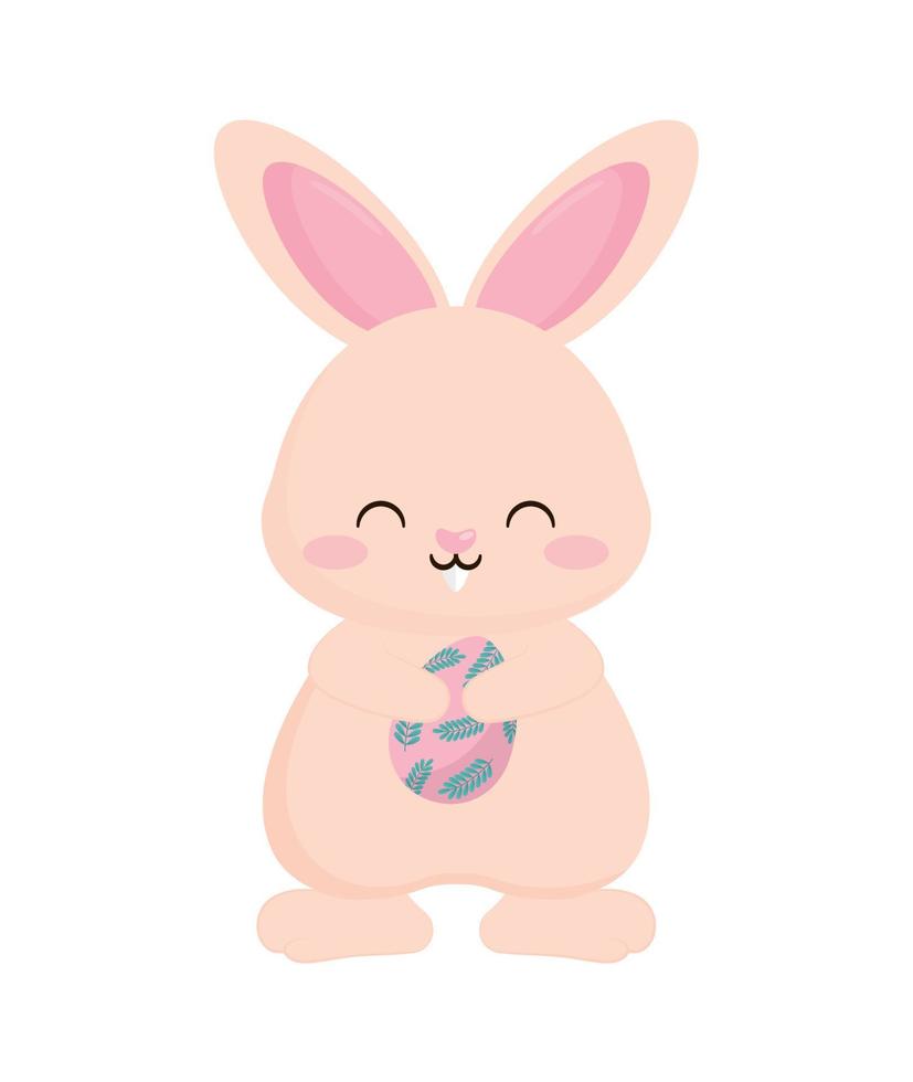 rosa kanin och ägg vektor