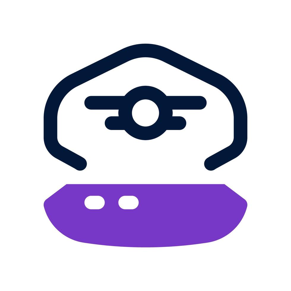 Pilot Hut Symbol zum Ihre Webseite, Handy, Mobiltelefon, Präsentation, und Logo Design. vektor