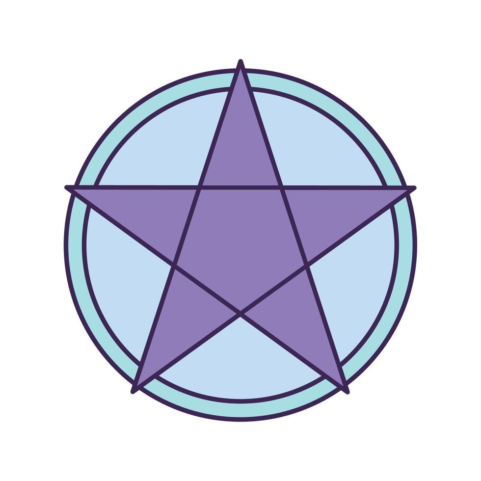 lila Pentagramm Star vektor