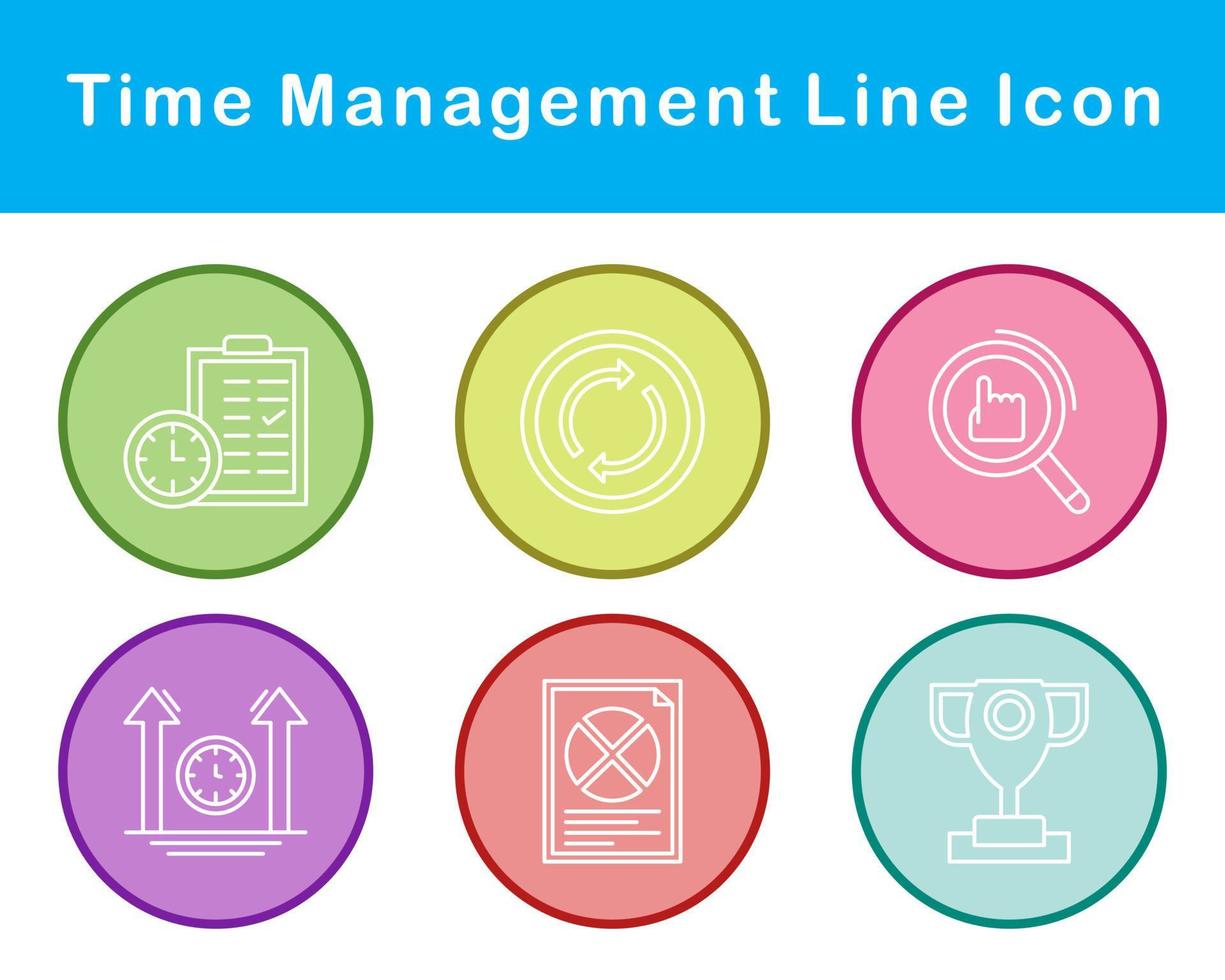tid förvaltning vektor ikon uppsättning