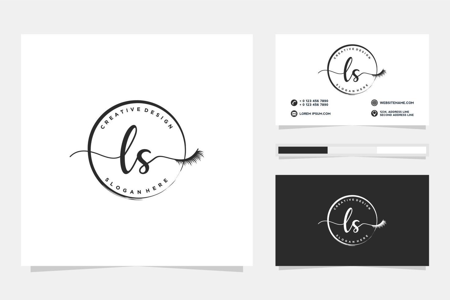 Initiale ls feminin Logo Sammlungen und Geschäft Karte Templat Prämie Vektor