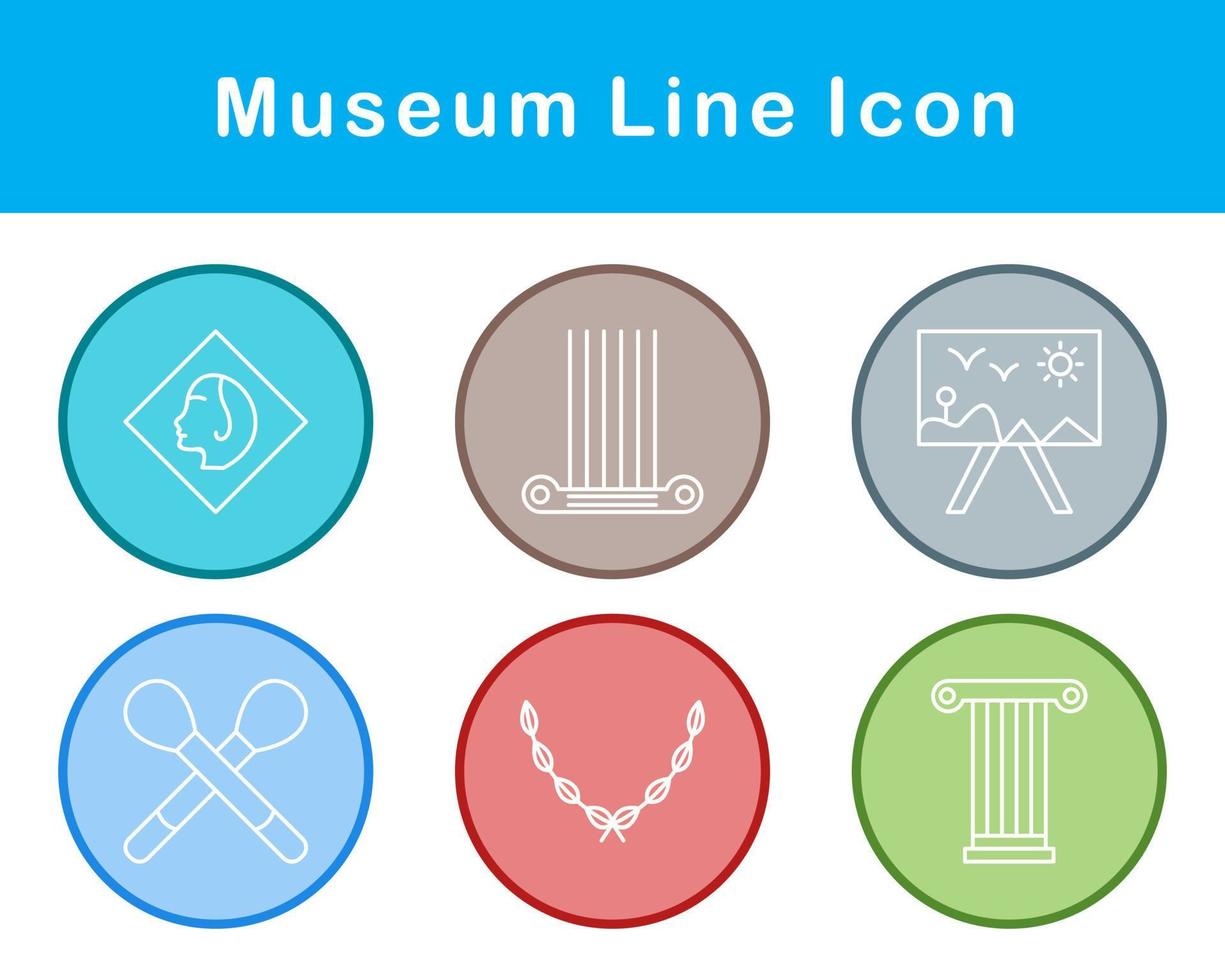 Museum Vektor Symbol einstellen