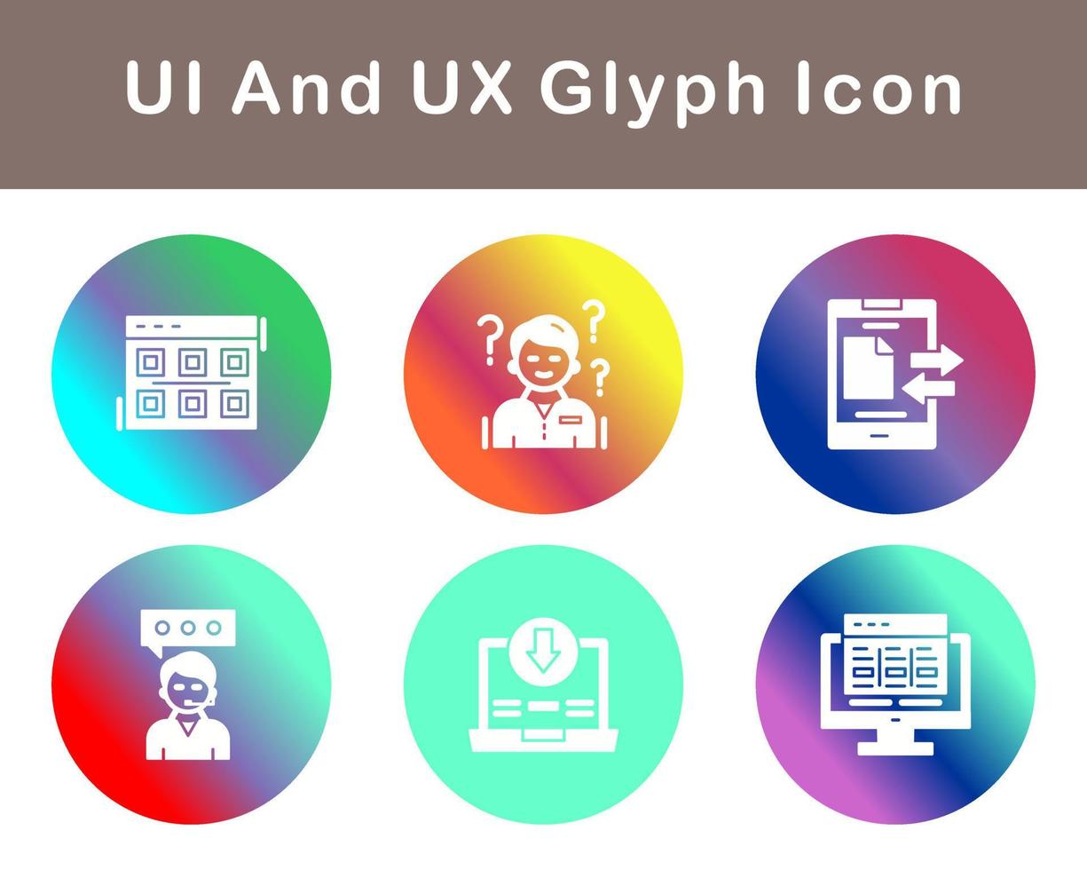 ui och ux vektor ikon uppsättning