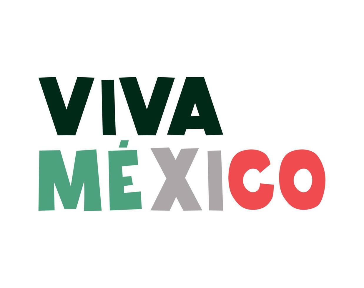 viva mexico bokstäver vektor