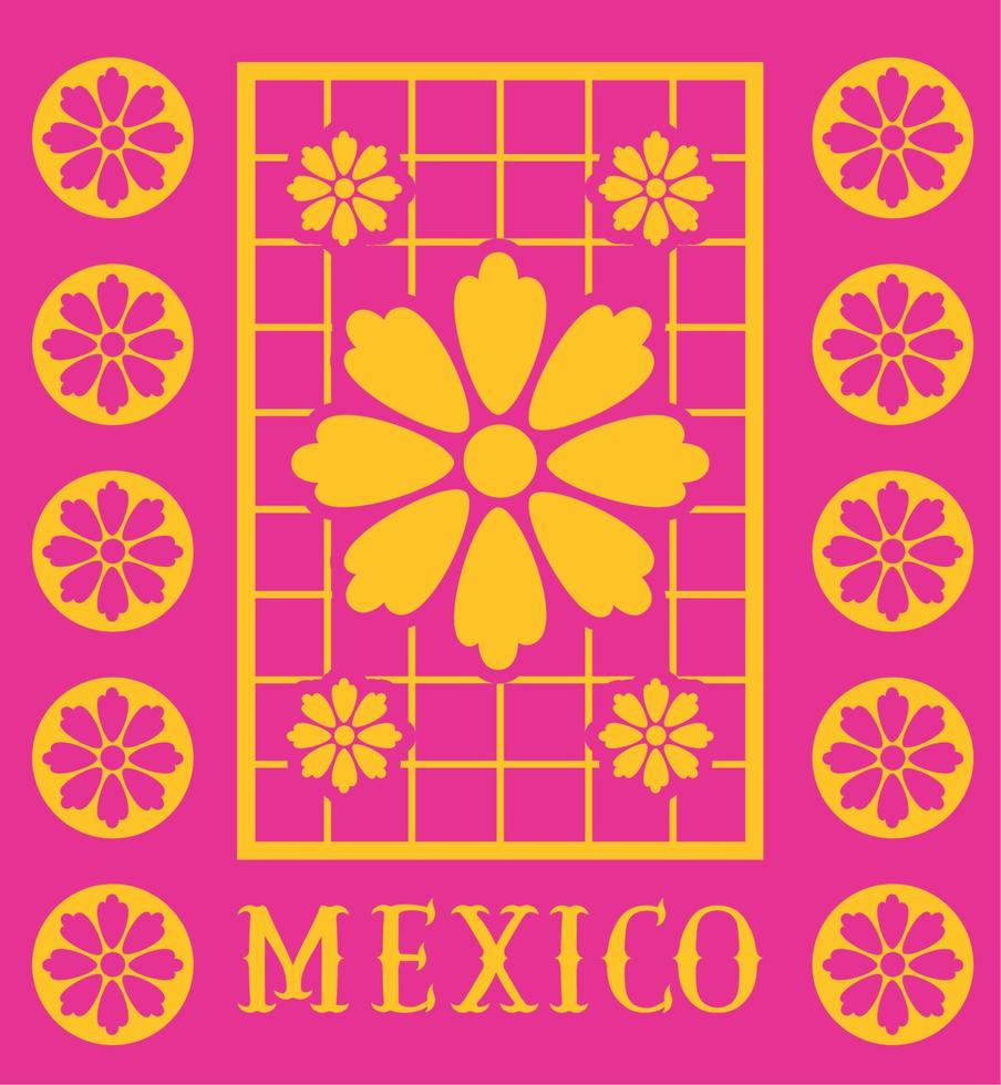 rosa mexikansk krans vektor