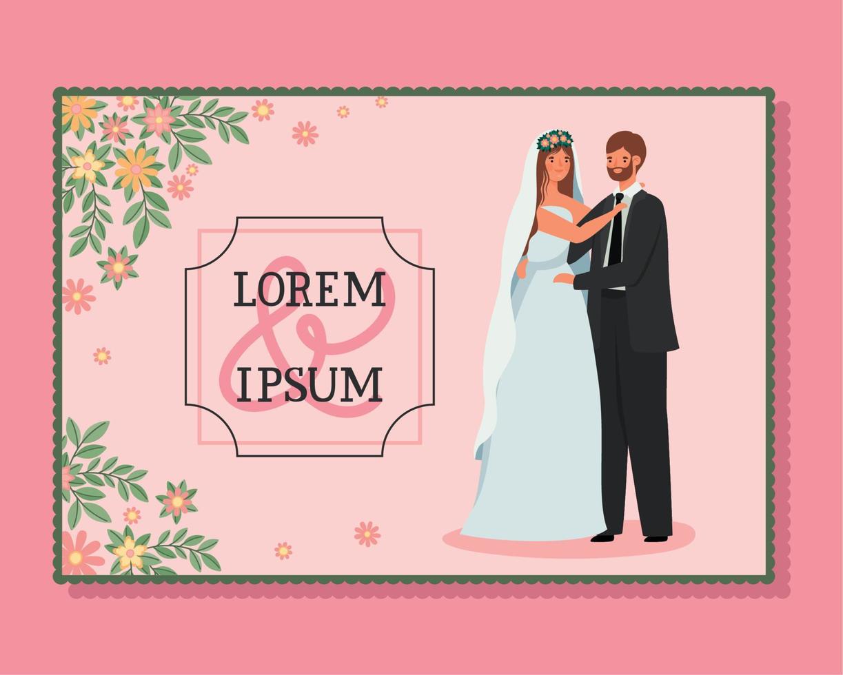 Hochzeitseinladungskarte vektor