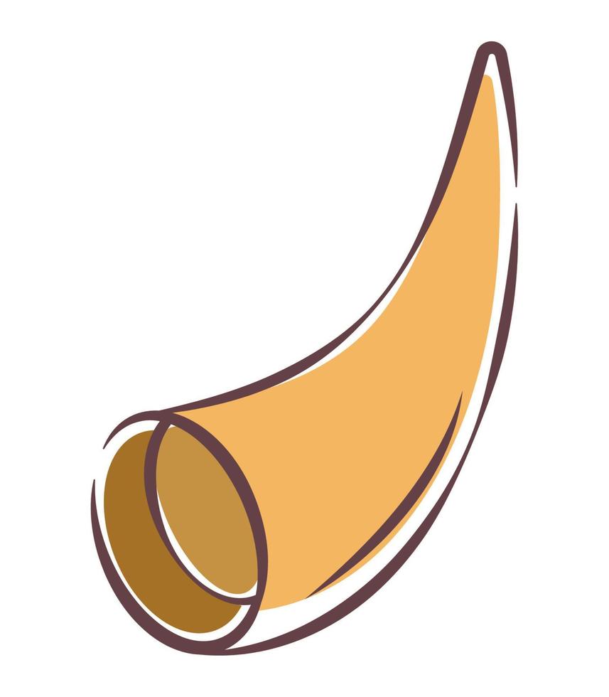 gyllene shofar horn vektor