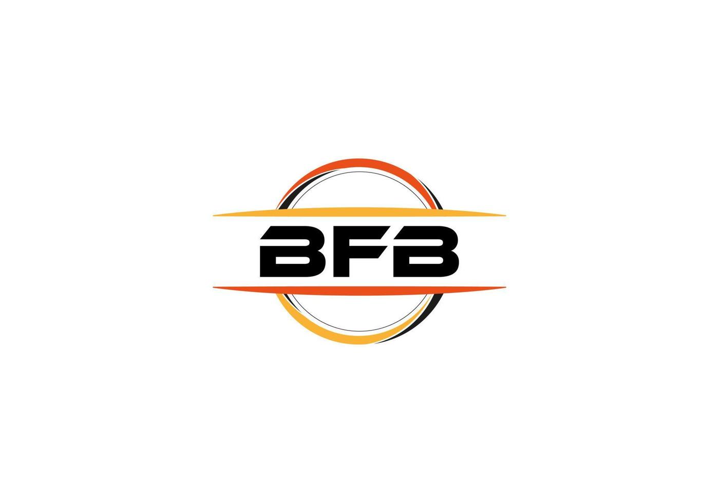 bfb Brief Lizenzgebühren Ellipse gestalten Logo. bfb Bürste Kunst Logo. bfb Logo zum ein Unternehmen, Geschäft, und kommerziell verwenden. vektor