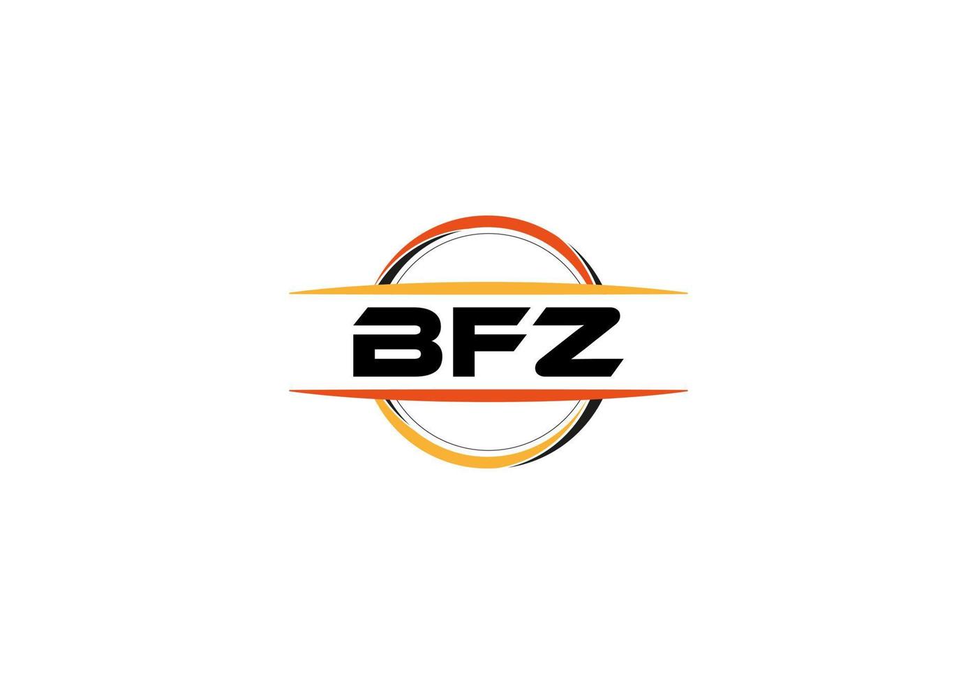 bfz Brief Lizenzgebühren Ellipse gestalten Logo. bfz Bürste Kunst Logo. bfz Logo zum ein Unternehmen, Geschäft, und kommerziell verwenden. vektor