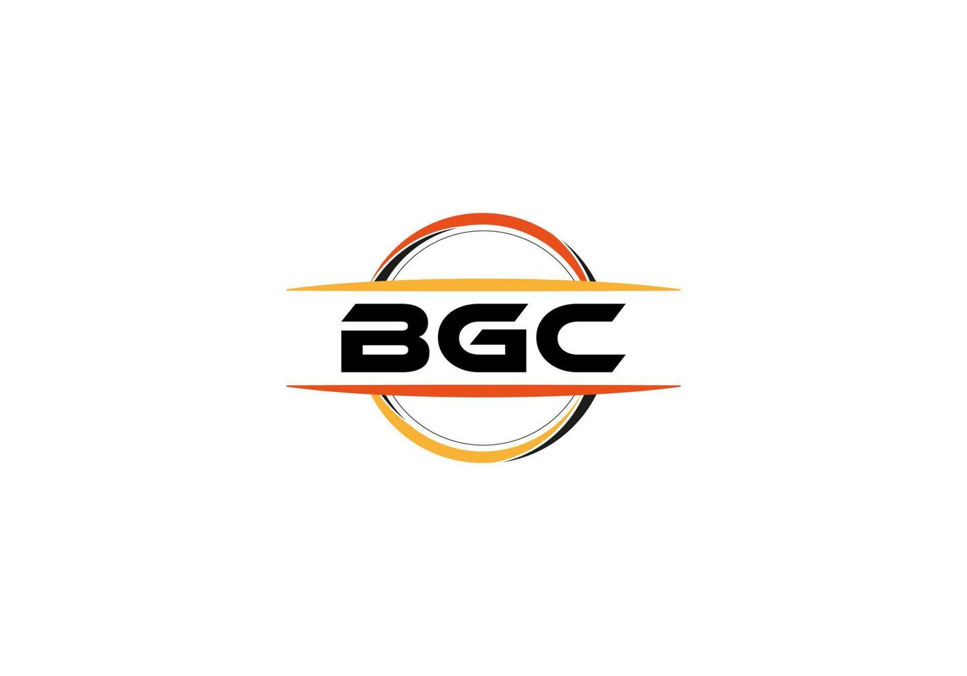 bgc brev royalty ellips form logotyp. bgc borsta konst logotyp. bgc logotyp för en företag, företag, och kommersiell använda sig av. vektor