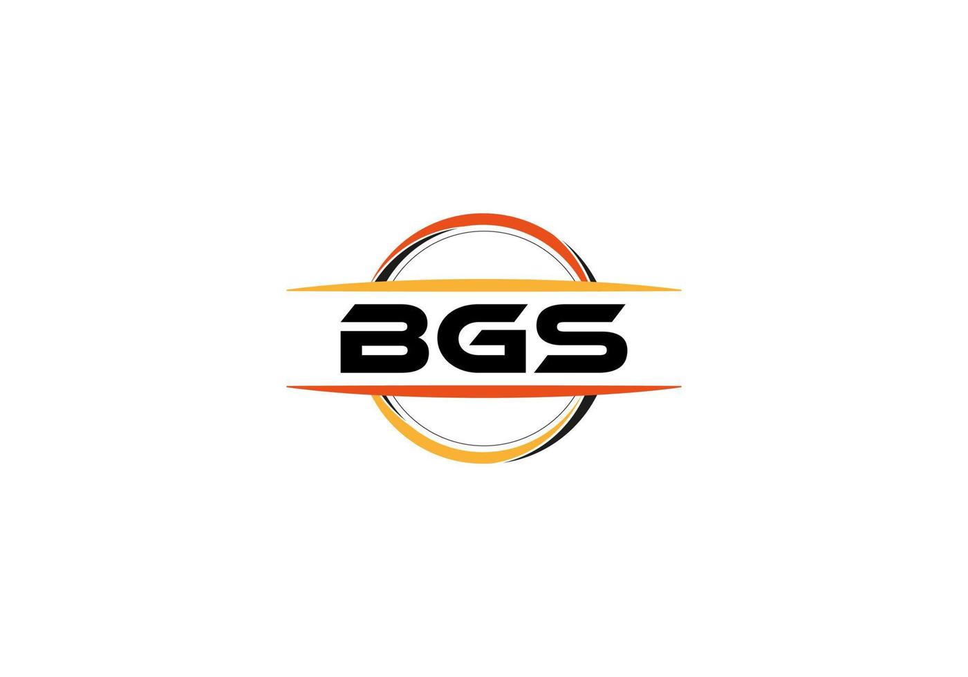 bgs Brief Lizenzgebühren Ellipse gestalten Logo. bgs Bürste Kunst Logo. bgs Logo zum ein Unternehmen, Geschäft, und kommerziell verwenden. vektor