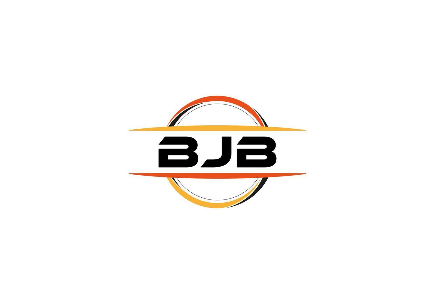 bjb Brief Lizenzgebühren Ellipse gestalten Logo. bjb Bürste Kunst Logo. bjb Logo zum ein Unternehmen, Geschäft, und kommerziell verwenden. vektor