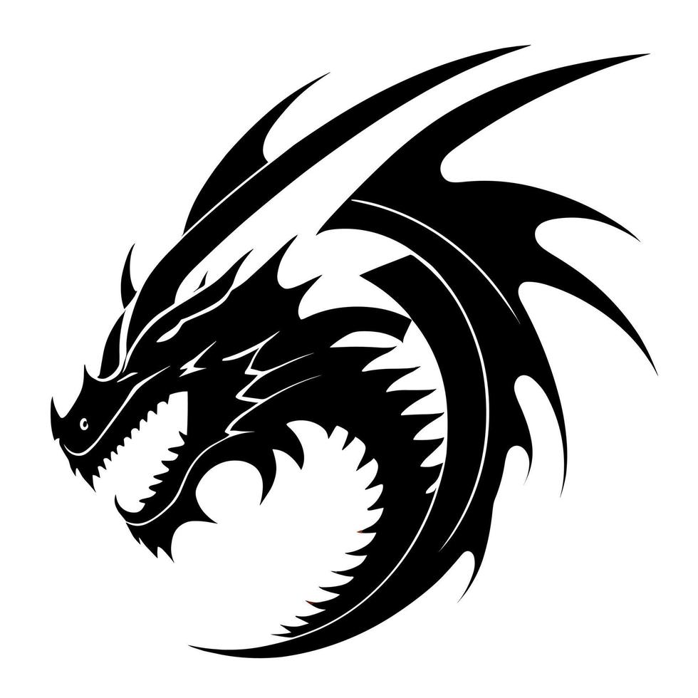 Dinamic einfach Logo Design von Drachen vektor