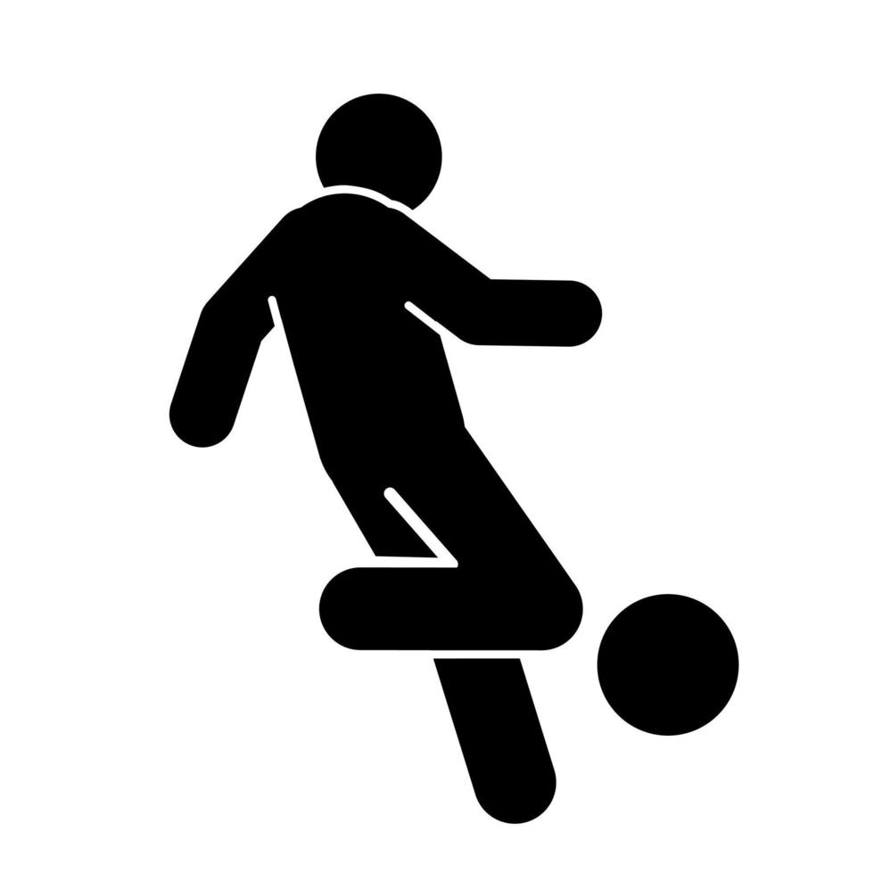 vektor illustration av fotboll spelare silhuett