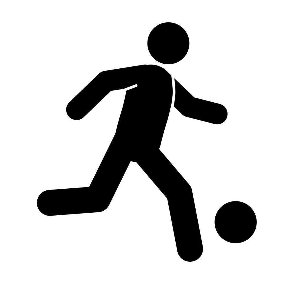 Vektor Illustration von Fußball Spieler Silhouette