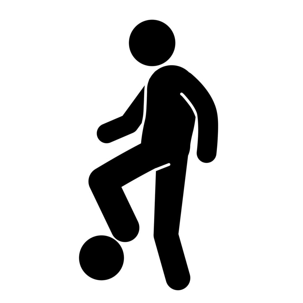 Vektor Illustration von Fußball Spieler Silhouette