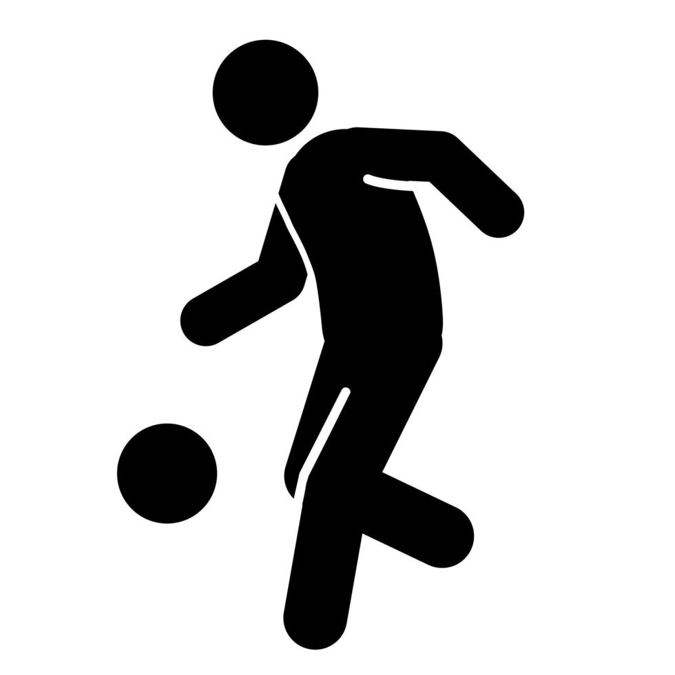 vektor illustration av fotboll spelare silhuett