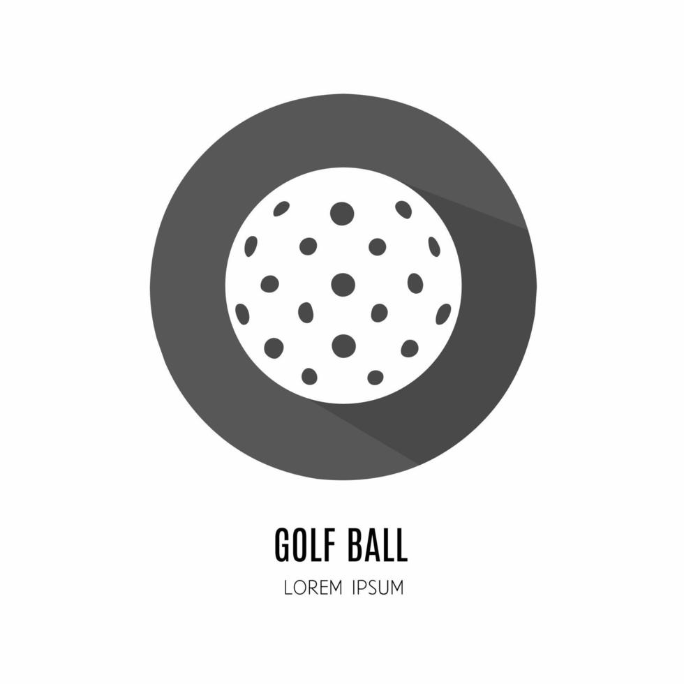 Golf Ball Symbol im eben . Logo zum Geschäft. Lager Vektor. vektor