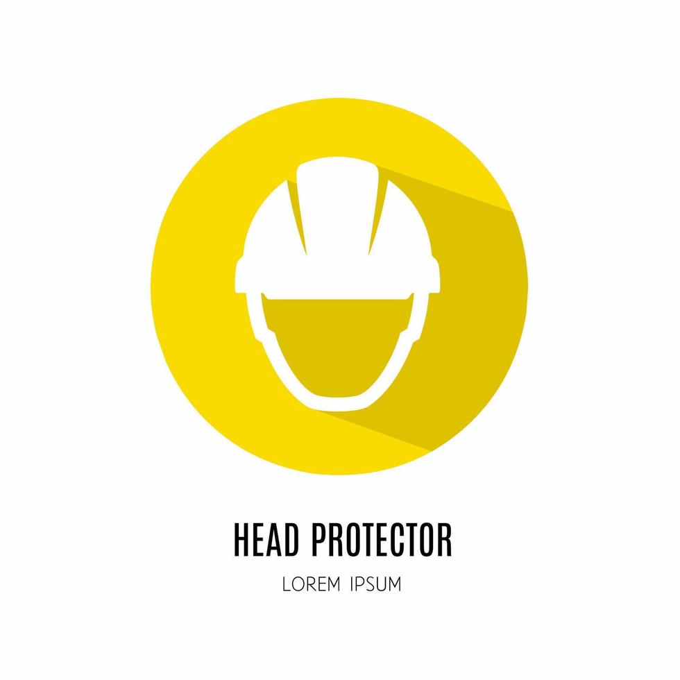 Kopf Schutz Symbol. Logo zum Geschäft. Lager Vektor. vektor